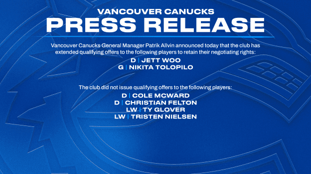 CANUCKS EXTEND QUALIFYING OFFERS TO PLAYERS