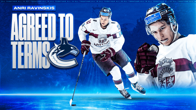 CANUCKS AGREE TO TERMS WITH FORWARD ANRI RAVINSKIS ON TWO-YEAR, ENTRY-LEVEL CONTRACT