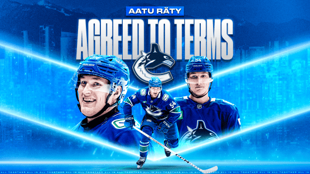 CANUCKS AGREE TO TERMS WITH AATU RÄTY ON A TWO-YEAR CONTRACT EXTENSION 